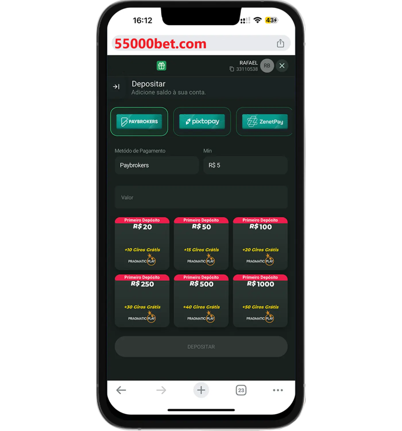 Baixe o aplicativo 5500bet para jogar a qualquer momento